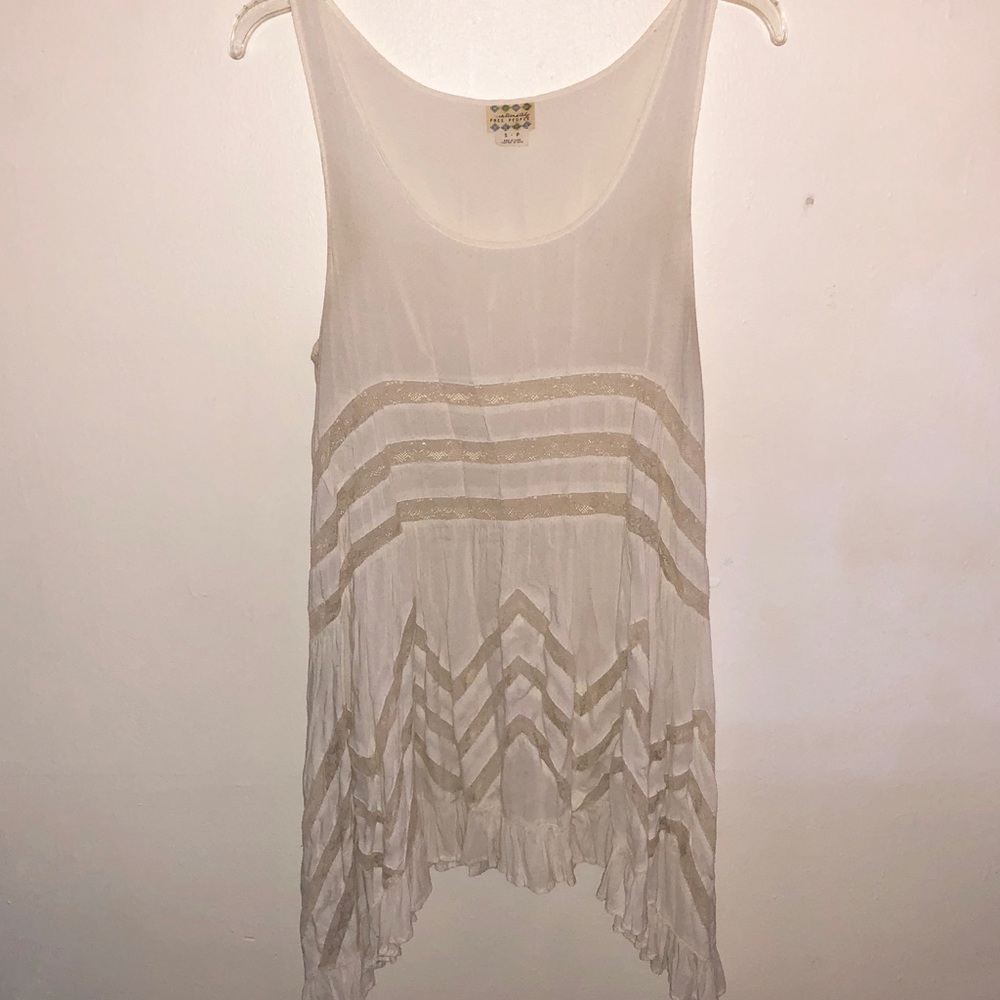 Voile and Lace Trapeze Slip - Picture 2 of 6